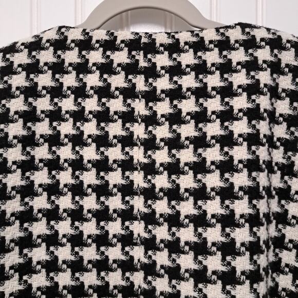 Talbots Blazer Suit Jacket Womens 14W Black White Houndstooth Wool Blend Career - Picture 8 of 16